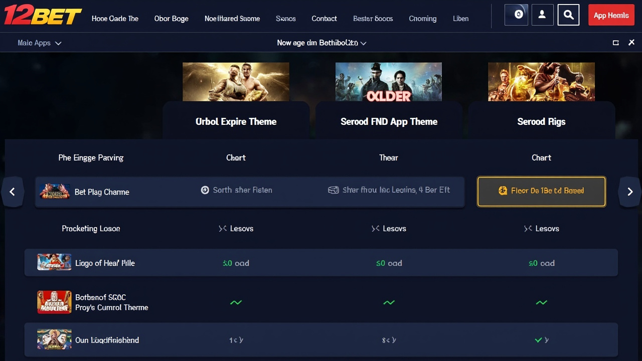 12bet App Comparison guide, gold editorial sports betting photography