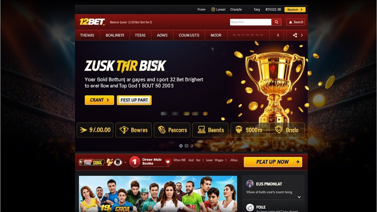 12bet App Review guide, gold editorial sports betting photography